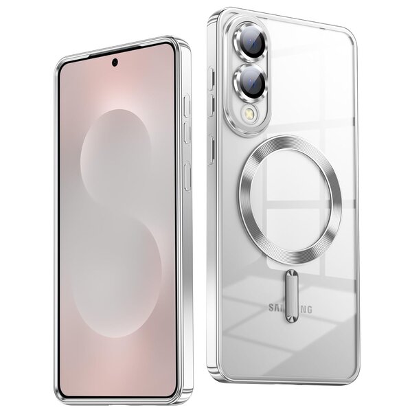 Ntech Hoesje Geschikt voor Samsung S25 Edge Hoesje Zliver - Geschikt voor MagSafeTelefoonhoesje - soft siliconen Backcover