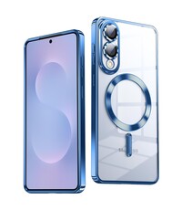 Ntech Hoesje Geschikt voor Samsung S25 Edge Hoesje Blauw