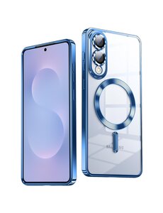 Ntech Hoesje Geschikt voor Samsung S25 Edge Hoesje Blauw