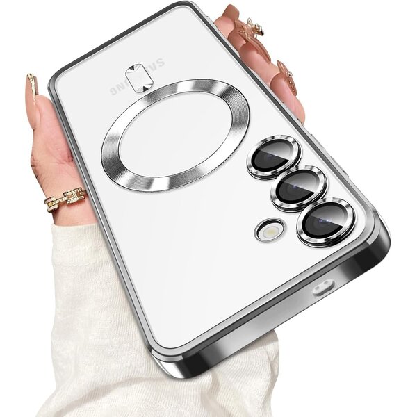 Ntech Hoesje Geschikt voor Samsung Galaxy A37 Hoesje Zliver - Geschikt voor MagSafeTelefoonhoesje - soft siliconen Backcover