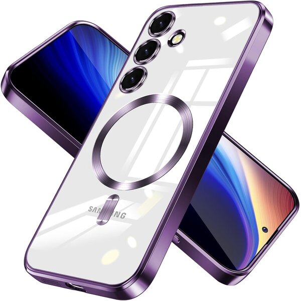 Ntech Hoesje Geschikt voor Samsung Galaxy A37 Hoesje Paars - Geschikt voor MagSafeTelefoonhoesje - soft siliconen Backcover