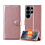 Ntech  Hoesje geschikt voor Samsung Galaxy S26 Ultra 5G hoesje Rose Goud pasjeshouder telefoon hoes - Met screenprotector tempered glass voor Galaxy S26 Ultra 5G - 2x