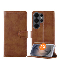 Ntech Hoesje geschikt voor Samsung Galaxy S26 Ultra 5G hoesje Bruin
