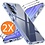 Ntech Hoesje geschikt voor Samsung Galaxy A57 Hoesje transparant - Anti Shock silicone hoesje Galaxy A57 case met 2 Pack Screenprotector tempered glass voor Samsung A57
