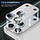 Ntech  Camera Lens Screen Protector Zliver Geschikt voor iPhone 17 Pro Camera Lens Protector - Matte Metal Plate Full Coverage