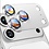 Ntech  Camera Lens Screen Protector Zliver Geschikt voor iPhone 17 Pro Camera Lens Protector - Matte Metal Plate Full Coverage
