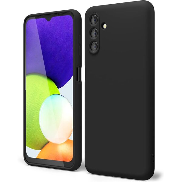 Ntech Hoesje geschikt voor Samsung Galaxy A13 5G hoesje Siliconen cover Zwart backcover