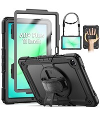 Ntech Hoes met ingebouwde Screenprotector Geschikt voor Samsung Galaxy A11 Plus hoes