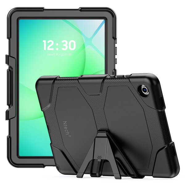 Ntech Tablet hoes Geschikt voor Samsung Galaxy Tab A11 Plus hoes Extreme Robuust Armor Case Hoesje - Tablet hoes Samsung Tab A11 Plus screenprotector Ingebouwde Extreme protectie Army Backcover hoes - Ntech