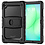 Ntech Tablet Hoes Geschikt voor Samsung Galaxy Tab A11 Plus hoes Zwart - Rugged Shockproof Backcover met kickstand