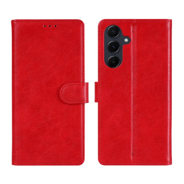 Ntech Hoesje Geschikt Voor Samsung Galaxy A37 Hoesje Rood - met Pasjeshouder – bookcase Portemonnee - Walletcase - Portemonneehoes