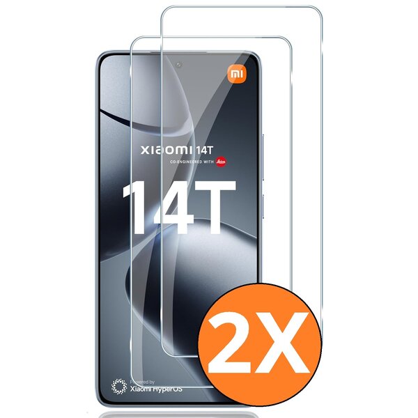 Ntech Screenprotector Geschikt Xiaomi 14T/ 14T Pro screenprotector - Beschermglas - gehard glas – tempered glass - 2 Stuks