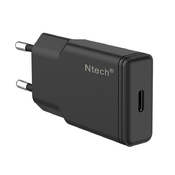 Ntech Ntech - USB C Adapter 30W - snellader USB C oplader Zwart Ultra slim Geschikt voor Samsung Super Fast Charge (PPS)