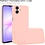 Ntech Hoesje geschikt voor Samsung Galaxy A07 5G Hoesje siliconen Licht Roze zacht siliconen hoesje TPU - met Samsung A07 Screenprotector - 2 stuks