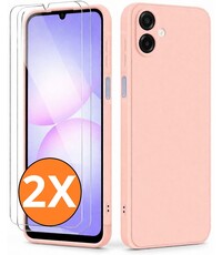 Ntech Hoesje geschikt voor Samsung Galaxy A07 5G Hoesje siliconen Licht Roze