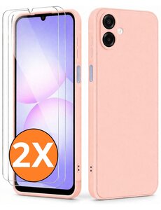 Ntech Hoesje geschikt voor Samsung Galaxy A07 5G Hoesje siliconen Licht Roze