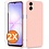 Ntech Hoesje geschikt voor Samsung Galaxy A07 5G Hoesje siliconen Licht Roze zacht siliconen hoesje TPU - met Samsung A07 Screenprotector - 2 stuks