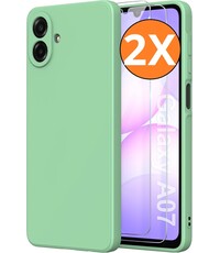 Ntech Hoesje geschikt voor Samsung Galaxy A07 5G Hoesje siliconen Mint Groen