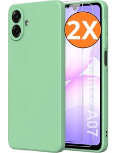 Ntech Hoesje geschikt voor Samsung Galaxy A07 5G Hoesje siliconen Mint Groen