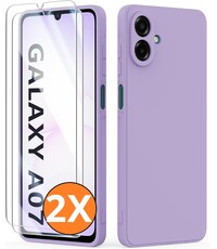 Ntech Hoesje geschikt voor Samsung Galaxy A07 5G Hoesje siliconen Lila