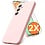 Ntech Hoesje geschikt voor Samsung Galaxy S25 FE 5G Hoesje siliconen Licht Roze zacht siliconen hoesje TPU - met Samsung S25 FE Screenprotector - 2 stuks