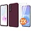 Ntech Hoesje geschikt voor Samsung Galaxy A36 5G Hoesje siliconen Wine Rood zacht siliconen hoesje TPU - met Samsung A36 Screenprotector - 2 stuks