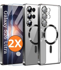 Ntech Hoesje Magsafe Geschikt voor Samsung Galaxy S26 Ultra hoesje backcover Zwart