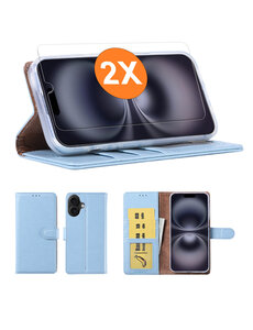 Ntech Hoesje geschikt voor iPhone 16 Plus hoesje Blauw