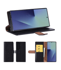 Ntech Hoesje Geschikt voor Samsung Galaxy Fold 7 Hoesje Zwart