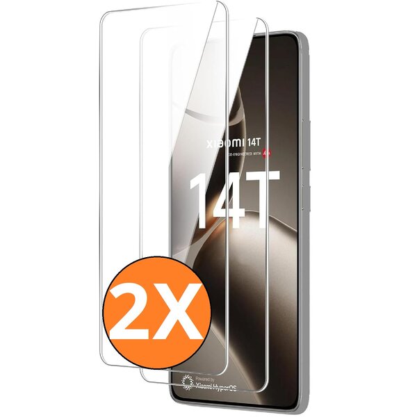 Ntech Screenprotector Geschikt voor Xiaomi Mi 14T / Xiaomi 14T Pro screenprotector Beschermglas Xiaomi 14T / Xiaomi 14T Pro – gehard glas tempered glass – 2 Stuks