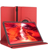 Ntech Hoes Geschikt voor Samsung Galaxy S11– 360° draaibaar tablethoes Rood
