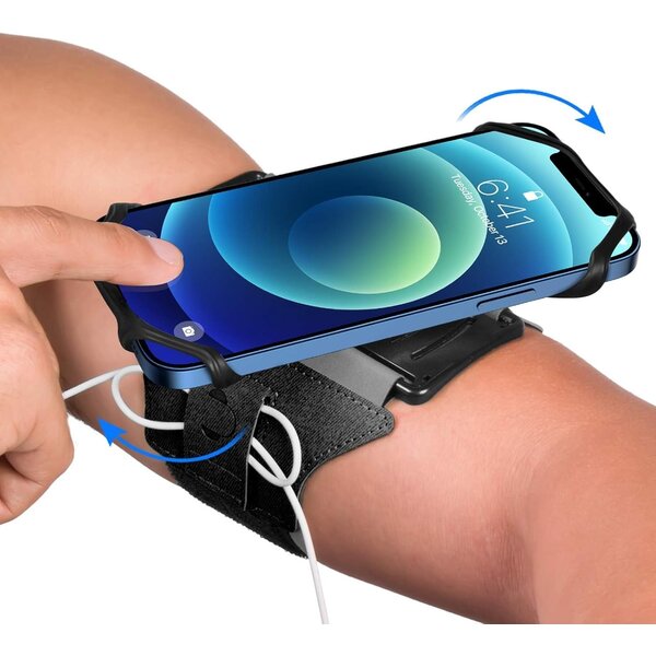Ntech Ntech - Hardloop Telefoonhouder - Hardloopband armband 360 Graden Rotatable Telefoonhouder - Geschikt voor Samsung S26 / S26 Ultra/ S25/ S25 FE / iPhone 17 Pro Max/ 17 Pro / 17 / 16 / 16 Pro Max / 15/13/14