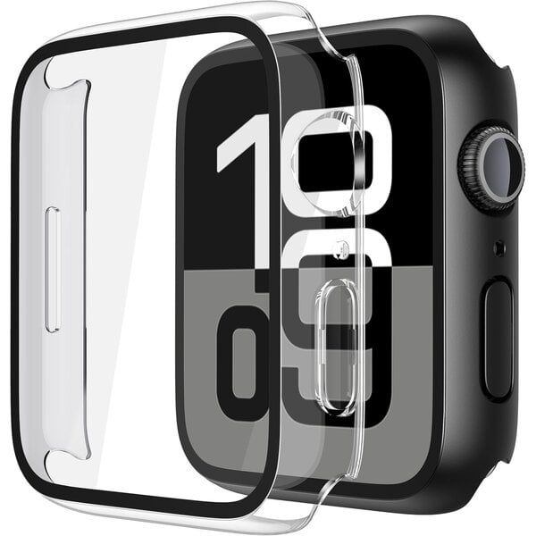 Ntech Screen Protector - Hoesje Transparant Geschikt voor Apple Watch Series 10 & Series 11 - 46mm Beschermmend Hoesje Full Cover Hard Case