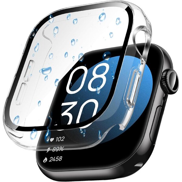 Ntech Screen Protector - Hoesje Transparant 42mm Geschikt voor Apple Watch Series 10 & Series 11 - 42mm Beschermmend Hoesje Full Cover Hard Case