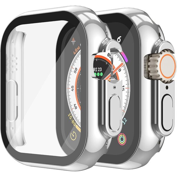 Ntech Screen Protector - Hoesje Zliver 49mm Geschikt voor Apple Watch Ultra 3 /Ultra 2 /Ultra - 49mm Beschermmend Hoesje Full Cover Hard Case