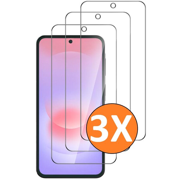 Ntech Screenprotector Geschikt voor Samsung Galaxy A27 / A37 / A57 screenprotector Beschermglas Samsung A56 / A36 / S24 FE – gehard glas tempered glass – 3 Stuks