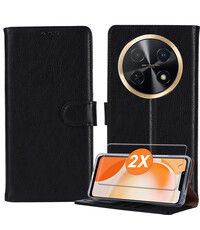 Ntech Hoesje geschikt voor Xiaomi Redmi 17C 5G /  Redmi 14C bookcase Zwart