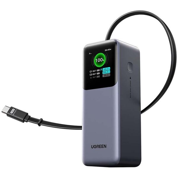 UGREEN 165W Power Bank met Uittrekbare Kabel