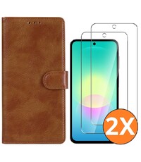 Ntech Hoesje geschikt voor Samsung Galaxy A27 5G Hoesje Bruin