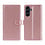 Ntech Hoesje geschikt voor Samsung Galaxy A27 5G Hoesje Rose Goud met Pasjeshouder + 2x Screenprotector Tempered Glass – Schokbestendige Wallet Telefoonhoes