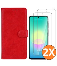 Ntech Hoesje geschikt voor Samsung Galaxy A27 5G Hoesje Rood