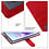 Ntech Hoesje geschikt voor Samsung Galaxy A27 5G Hoesje Rood met Pasjeshouder + 2x Screenprotector Tempered Glass – Schokbestendige Wallet Telefoonhoes