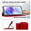 Ntech Hoesje geschikt voor Samsung Galaxy A27 5G Hoesje Rood met Pasjeshouder + 2x Screenprotector Tempered Glass – Schokbestendige Wallet Telefoonhoes