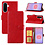 Ntech Hoesje geschikt voor Samsung Galaxy A27 Hoesje Rood Bookcase – Ntech Wallet Case met Pasjeshouder & Magneetsluiting Beschermhoes – Schokbestermende Flip Cover