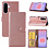 Ntech Hoesje geschikt voor Samsung Galaxy A27 Hoesje Rose Goud Bookcase – Ntech Wallet Case met Pasjeshouder & Magneetsluiting Beschermhoes – Schokbestermende Flip Cover