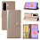 Ntech Hoesje geschikt voor Samsung Galaxy A27 Hoesje Goud Bookcase – Ntech Wallet Case met Pasjeshouder & Magneetsluiting Beschermhoes – Schokbestermende Flip Cover