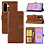 Ntech Hoesje geschikt voor Samsung Galaxy A27 Hoesje Bruin Bookcase – Ntech Wallet Case met Pasjeshouder & Magneetsluiting Beschermhoes – Schokbestermende Flip Cover