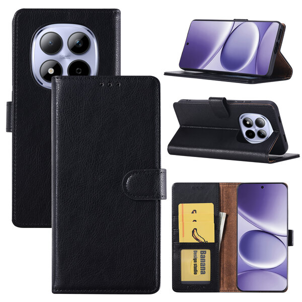 Ntech Hoesje geschikt voor Redmi Note 15 Pro 4G Hoesje Zwart Bookcase – Ntech Wallet Case met Pasjeshouder & Magneetsluiting Beschermhoes – Schokbestermende Flip Cover