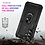 Ntech Hoesje Geschikt voor Samsung Galaxy A27 Hoesje – Zwart Hybride Armor Anti-Shock Hoes met Draaibare Ringhouder – Inclusief 2x Screenprotector