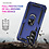 Ntech Hoesje Geschikt voor Samsung Galaxy A27 Hoesje – Blauw Hybride Armor Anti-Shock Hoes met Draaibare Ringhouder – Inclusief 2x Screenprotector